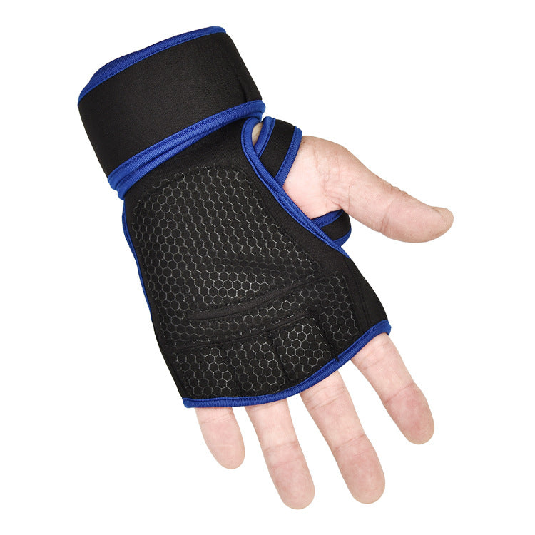 Fitness Gloves Men's and Women's Wrist Bracers Anti-slip Wear-resistant Horizontal Bar Weightlifting Outdoor Sports Plus Wristband Training Gloves - image 5