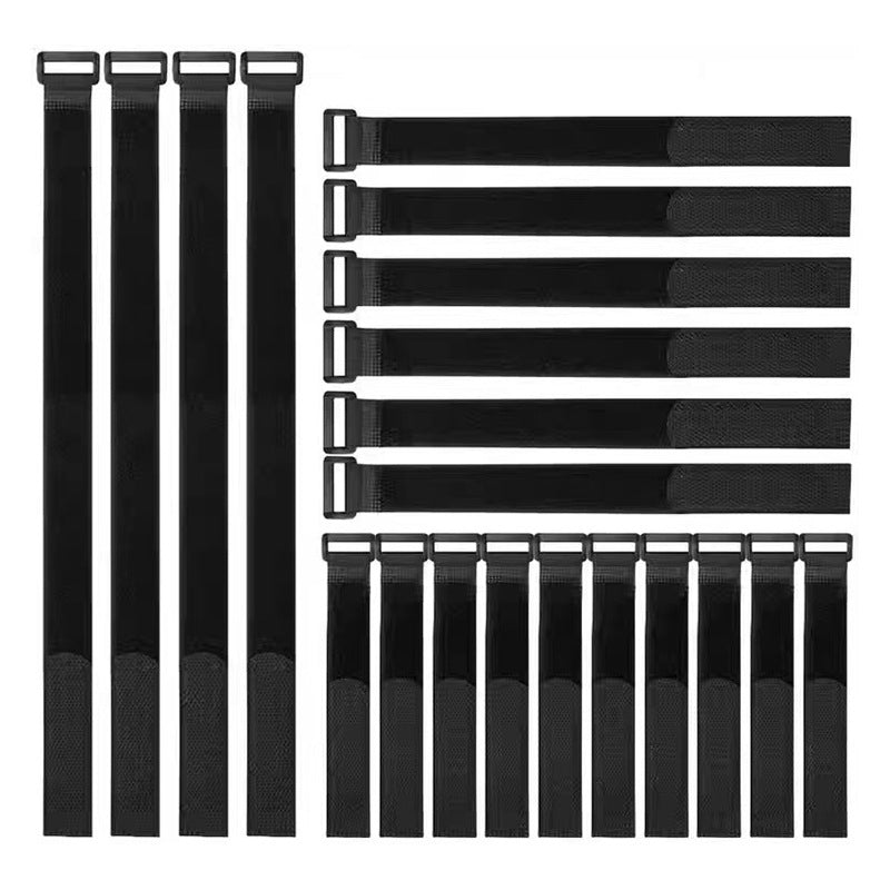 Factory spot supply of various styles Velcro cable tie self-adhesive plastic buckle fixed yoga goods can be printed LOGO - image 3