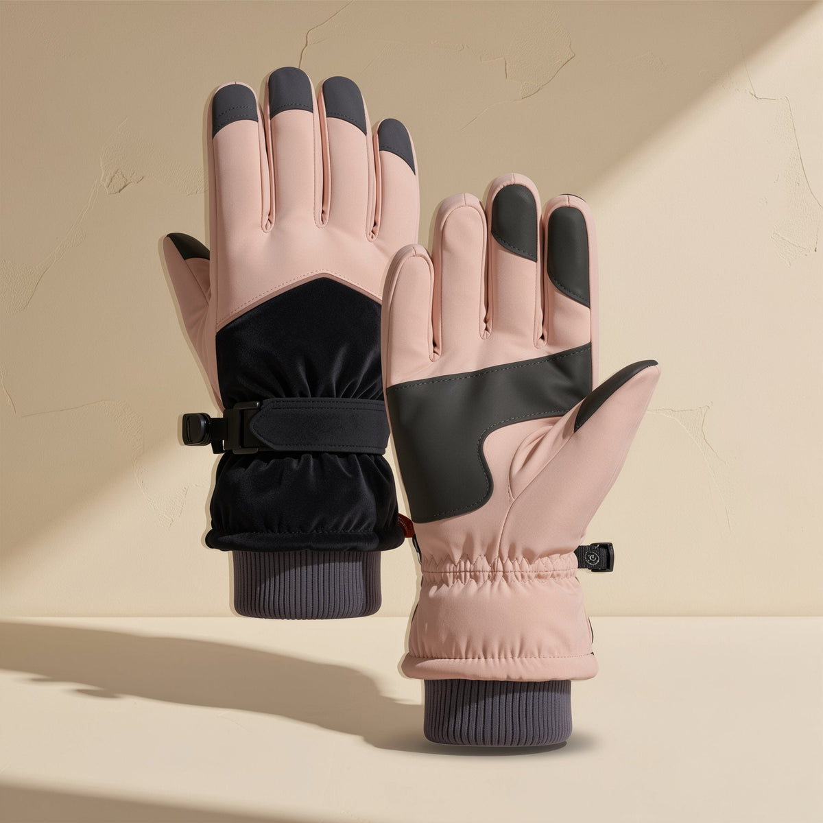Polyester touch-screen ski gloves with waterproof, windproof, anti-slip, and warm functions - view 2