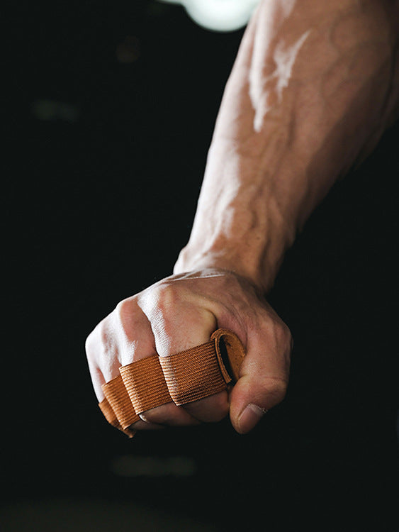Manufacturers supply cowhide fitness booster with four finger palm protection fitness protector half finger anti-skid equipment horizontal bar hand guard - image 2