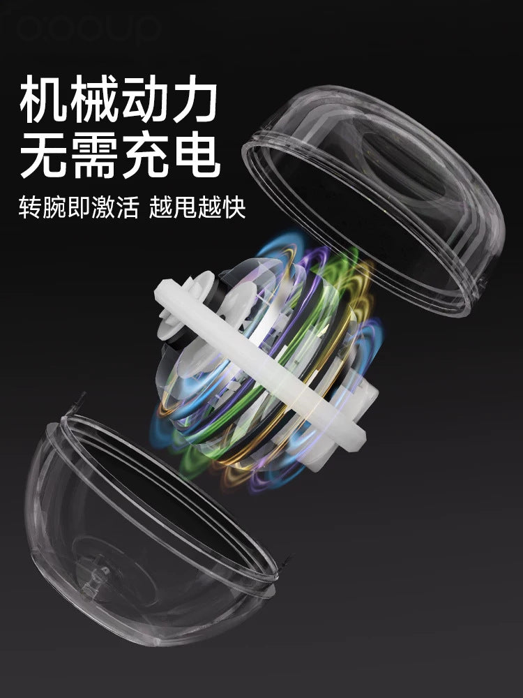 Men's Wrist Strength Ball Wrist Exercise Trainer Self-Starting Gravity Ball Student Fitness Grip Strength Device Luminous Stress Relief - image 2