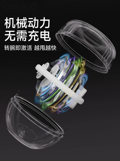 Men's Wrist Strength Ball Wrist Exercise Trainer Self-Starting Gravity Ball Student Fitness Grip Strength Device Luminous Stress Relief - image 2