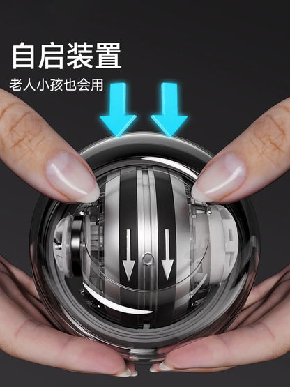 Men's Wrist Strength Ball Wrist Exercise Trainer Self-Starting Gravity Ball Student Fitness Grip Strength Device Luminous Stress Relief - image 3