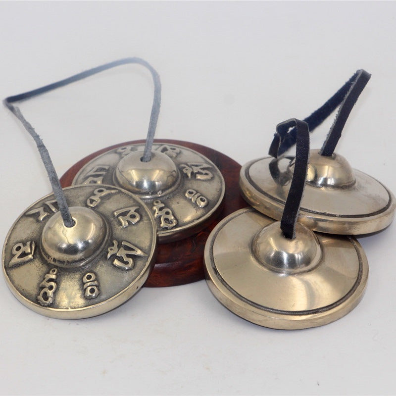 Fidelity Nepal Handmade Ringing Copper Bell Bell Bell Copper Pulling Ding Xia Bell Ding Dang Yoga Supplies Clock - image 2
