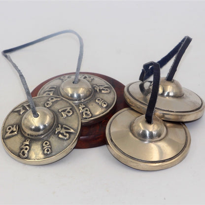 Fidelity Nepal Handmade Ringing Copper Bell Bell Bell Copper Pulling Ding Xia Bell Ding Dang Yoga Supplies Clock - image 2