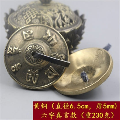 Fidelity Nepal Handmade Ringing Copper Bell Bell Bell Copper Pulling Ding Xia Bell Ding Dang Yoga Supplies Clock - image 3