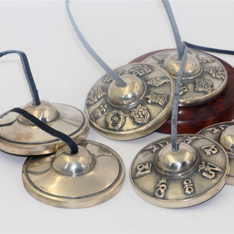 Fidelity Nepal Handmade Ringing Copper Bell Bell Bell Copper Pulling Ding Xia Bell Ding Dang Yoga Supplies Clock - image 4