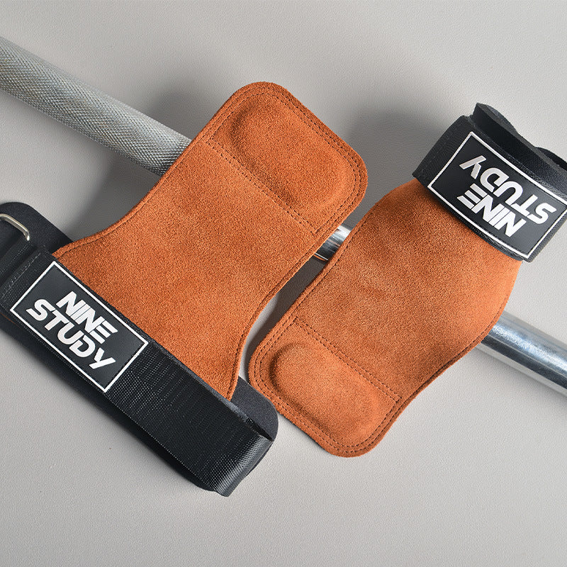 Pull-up booster belt hard pull iron fitness gloves Palm guard single bar anti-off wrist strap lying push-pull back wrist guard - image 1
