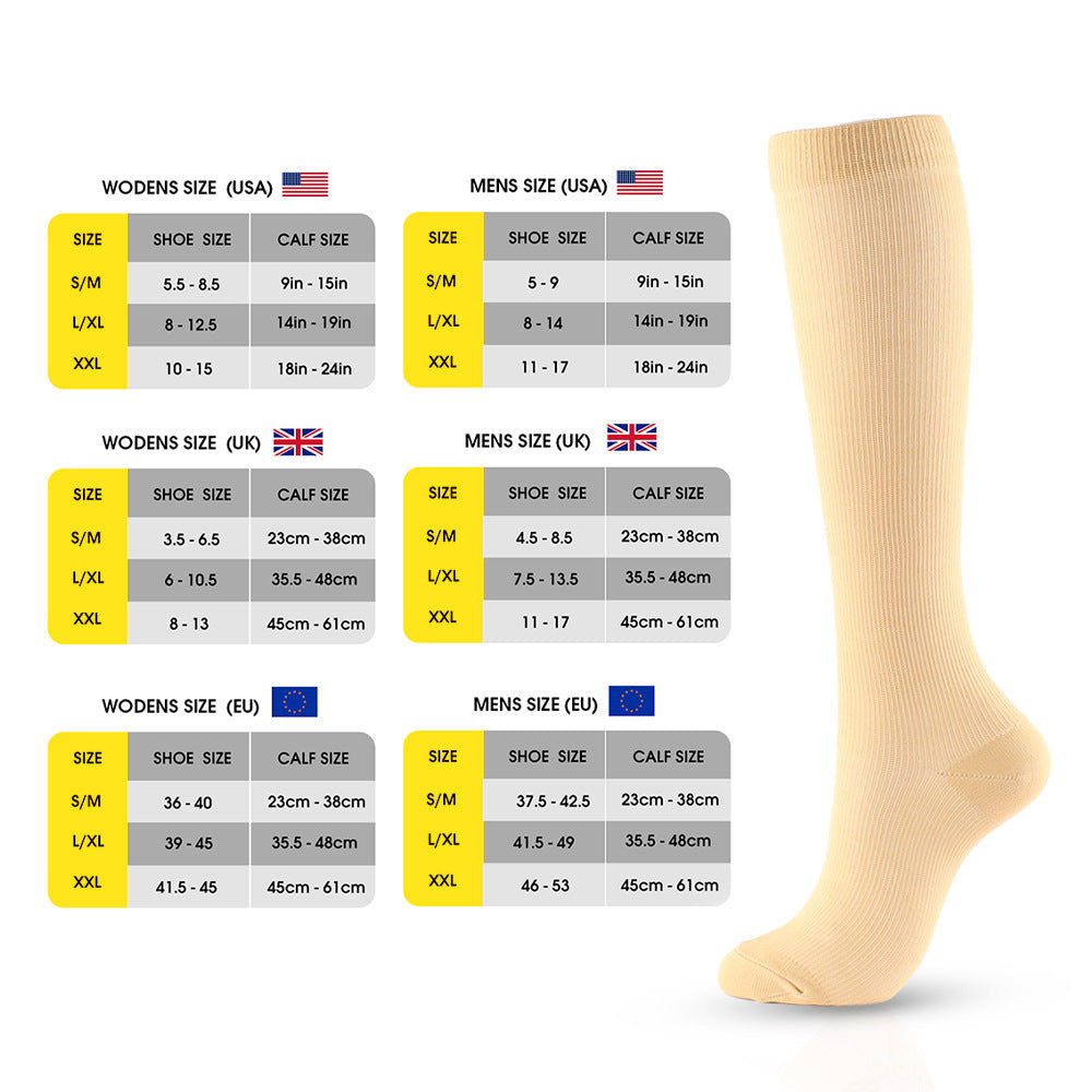 Cross-Border football socks leggings available for men and women compression socks muscle socks running sports calf socks can do LOGO - image 3
