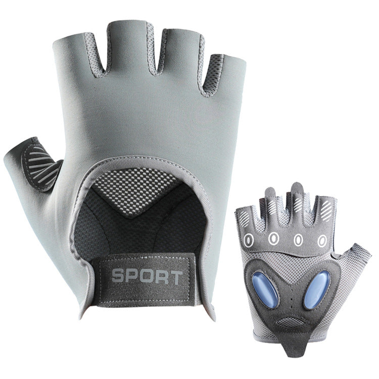 New Style Cycling Gloves, Non-Slip Protective Bicycle Gloves, Fingerless, Breathable, Outdoor Sports, Cross-Border Foreign Trade Fitness Gloves - image 3