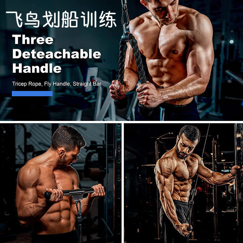 Homemade Fitness Equipment Modification Accessories DIY Household High Pull-Down Bird Equipment Pulley Wire Rope Bell Holder - image 3