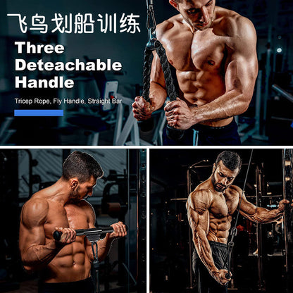 Homemade Fitness Equipment Modification Accessories DIY Household High Pull-Down Bird Equipment Pulley Wire Rope Bell Holder - image 3