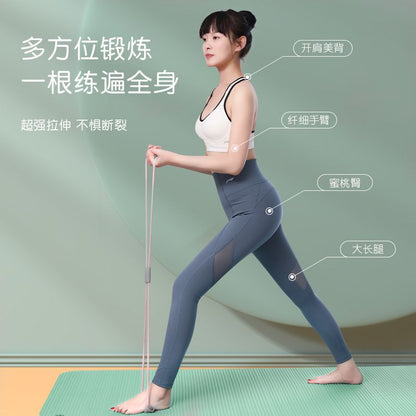 8-character tension device Women's Open shoulder open back tension rope elastic belt home fitness yoga equipment eight-character back training artifact - image 3