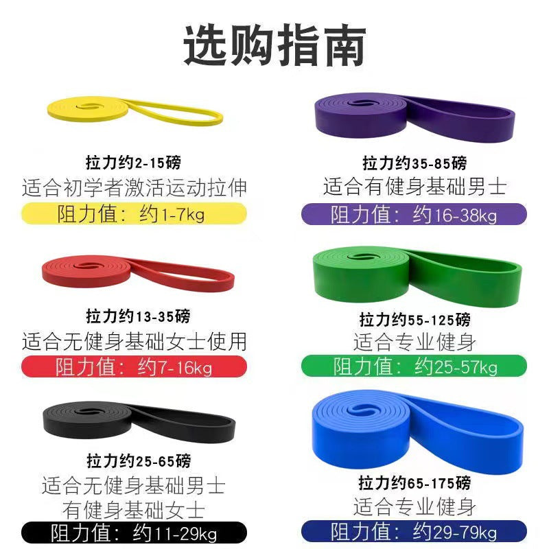Manufacturer Yoga Fitness Resistance Band Tension Band Tension Rope Hanging Elastic Rope Strength Training Belt Tpe Material - image 2