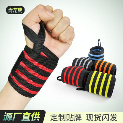 Ready-Made Strength Straps, Wrist Guards, Sports Elastic Wrist Guards, Fitness Weightlifting Bodybuilding Wrap Braces, Booster Belts - image 1