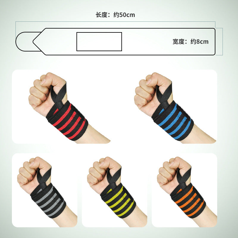 Ready-Made Strength Straps, Wrist Guards, Sports Elastic Wrist Guards, Fitness Weightlifting Bodybuilding Wrap Braces, Booster Belts - image 3