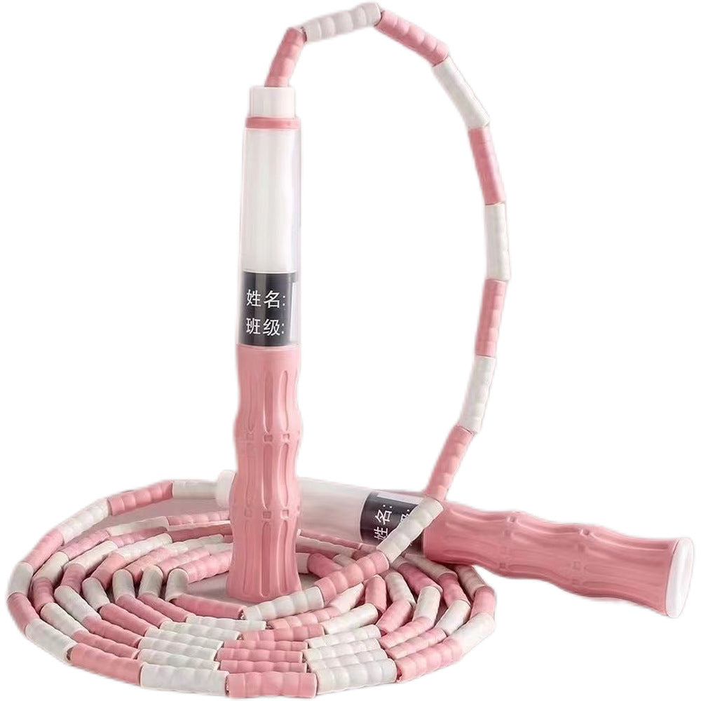 Primary school students soft bead bamboo jump rope can write name children 6-12 years old large class special kindergarten competition rope - image 5