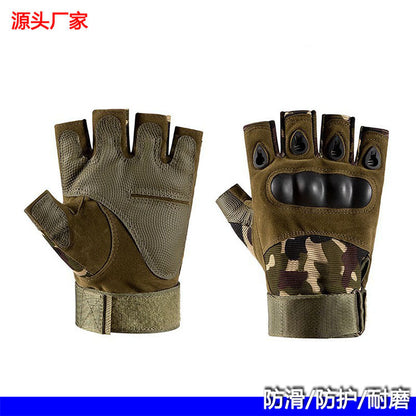 Tactical Half-Finger Gloves for Men, Outdoor Cycling, Non-Slip, Wear-Resistant, Mountaineering, Fitness Training, Hard-Shell Gloves - image 2