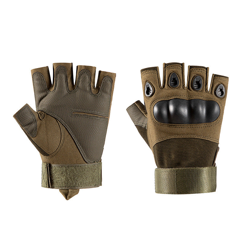 Tactical Half-Finger Gloves for Men, Outdoor Cycling, Non-Slip, Wear-Resistant, Mountaineering, Fitness Training, Hard-Shell Gloves - image 3