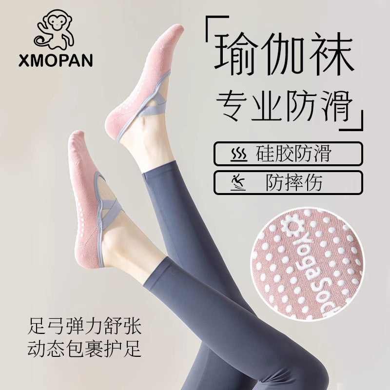 Yoga Socks Women Socks Cotton Professional Non-slip Silicone Indoor Fitness Dancing Beginner Pilates Sports Socks - image 1