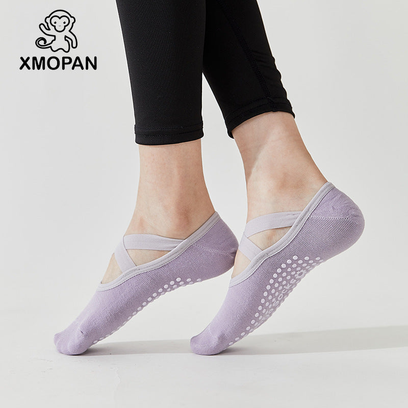 Yoga Socks Women Socks Cotton Professional Non-slip Silicone Indoor Fitness Dancing Beginner Pilates Sports Socks - image 3