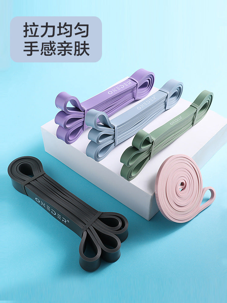 Natural latex elastic band fitness men's resistance band tension band strength training booster band pull-up women's rope - image 5