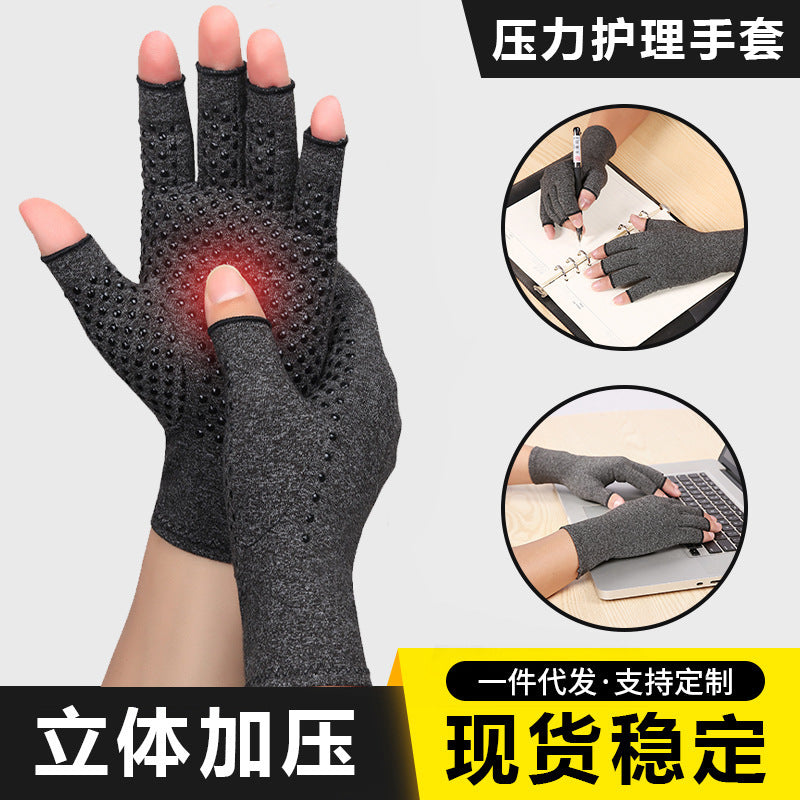 Outdoor Silicone Half-Finger Pressure Gloves for Cycling, Breathable Joint Care, Cycling Sports Fitness Gloves Wholesale - image 1