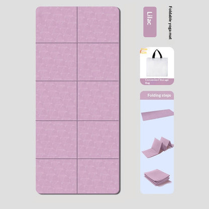 TPE Foldable Yoga Mat, Thickened And Non-slip