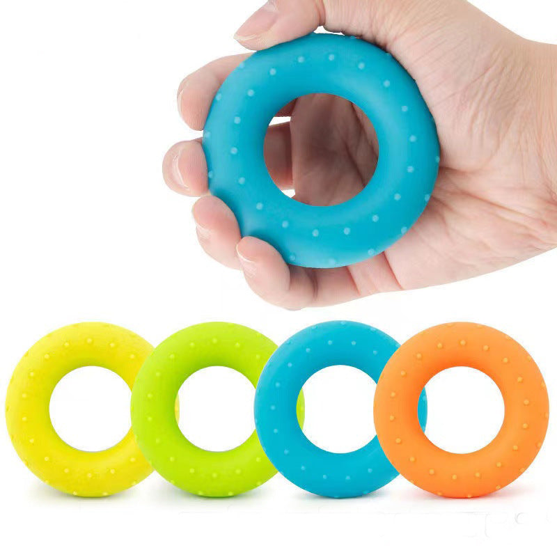 Manufacturer silicone grip ring fitness rubber ring male and female elderly students children exercise finger strength training equipment - image 1