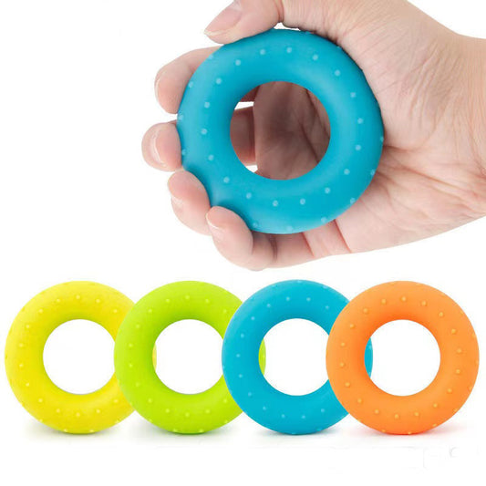 Manufacturer silicone grip ring fitness rubber ring male and female elderly students children exercise finger strength training equipment - image 1