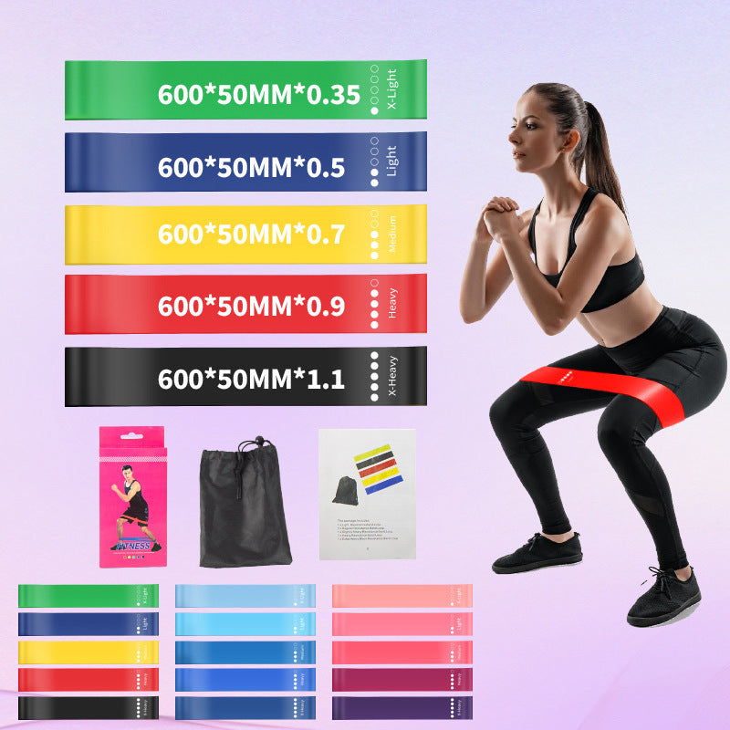 Tpe Elastic Band Yoga Exercise Thickeneded Resistance Band Tension Ring Rubber Strength Training Quick Hip Lifting Elastic Ring - image 2