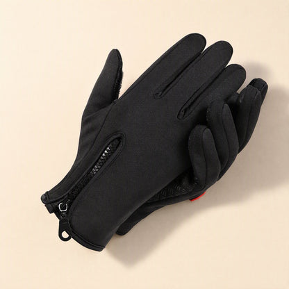Polyester touch screen cycling gloves with anti-slip and windproof functions - view 2