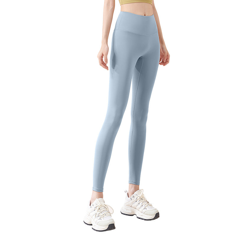 Peach-Colored High-Elasticity Yoga Pants for Women, Slim-Fitting, Running, Sports, Fitness, High-Waisted, Butt-Lifting Yoga Pants, Long Pants - image 5