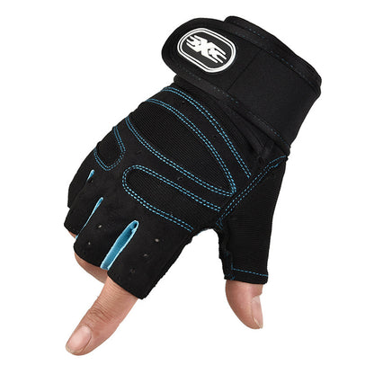 New fitness half finger gloves men and women protective anti-slip wrist guard barbell riding sports equipment foreign trade cross-border gloves - image 4