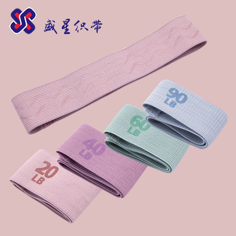 Crochet Resistance Band Yoga Tall Band Fitness Resistance Band Printed Elastic Value Yoga Booty Band Dropping Glue Non-slip - image 4