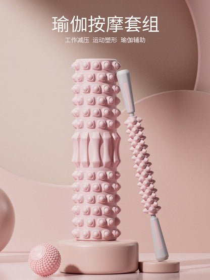 Muscle relaxation foam roller non-skinny leg massage wolf tooth stick fascia ball yoga column Langya stick roller massager - image 1
