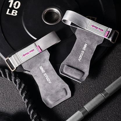 Weightlifting horizontal bar cowhide Palm protection men's and women's fitness gloves wrist guard pull-up hard pull auxiliary grip booster belt - image 1