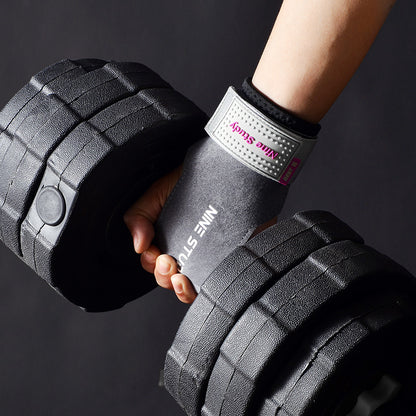 Weightlifting horizontal bar cowhide Palm protection men's and women's fitness gloves wrist guard pull-up hard pull auxiliary grip booster belt - image 4