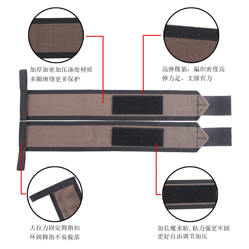 Sports Fitness Wristbands Wrap Around and Apply Pressure with Adjustable Straps for Men and Women's Strength Training, Weightlifting, Deadlifts, Bench Presses - image 3