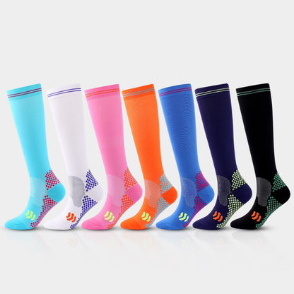 Wholesale professional sports compression socks calf fitness running basketball special skill socks magic socks long tube - image 2