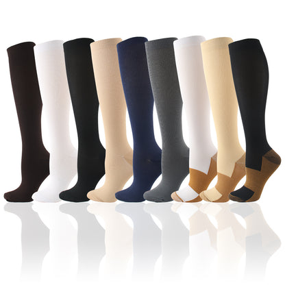 Wholesale professional sports compression socks calf fitness running basketball special skill socks magic socks long tube - image 4