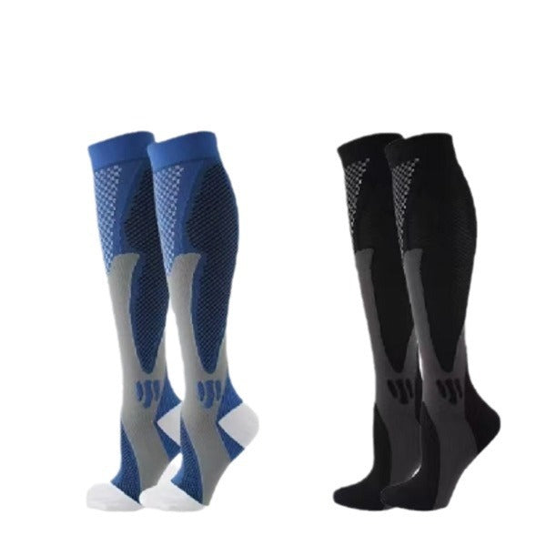 Wholesale professional sports compression socks calf fitness running basketball special skill socks magic socks long tube - image 5