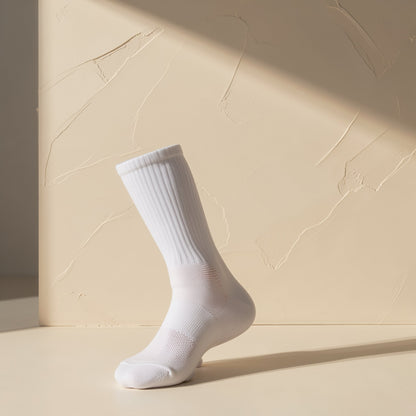 High-cylinder solid-color polyester cotton basketball socks - view 4