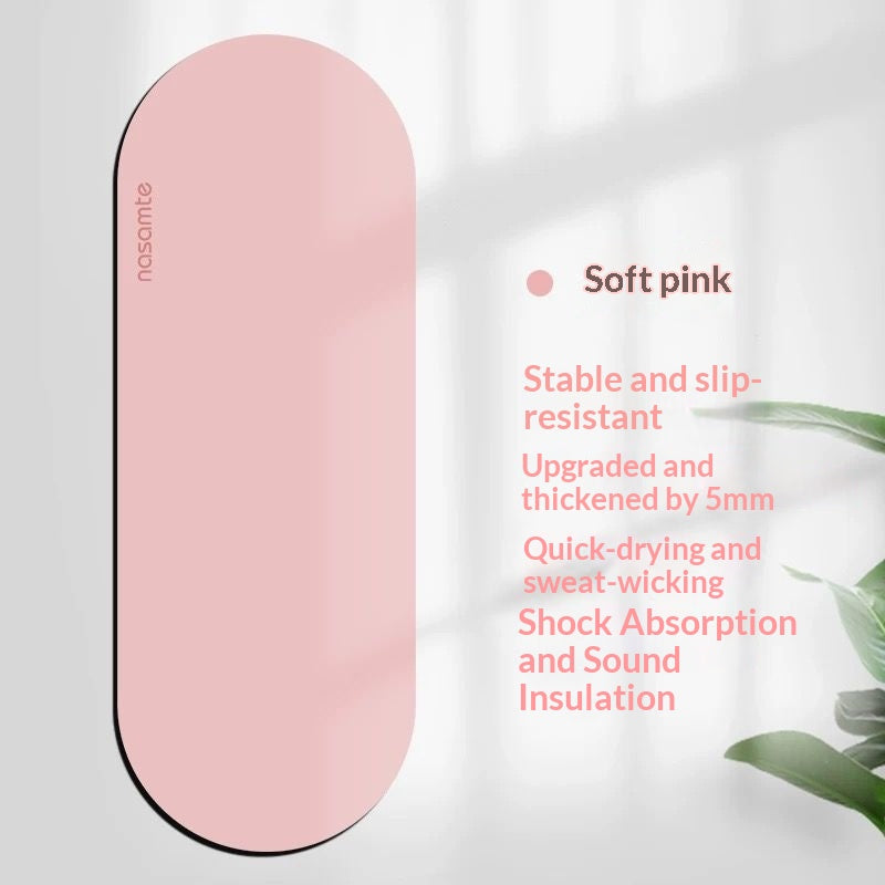 Non-Slip Yoga Mat with Sweat-Wicking Fabric
