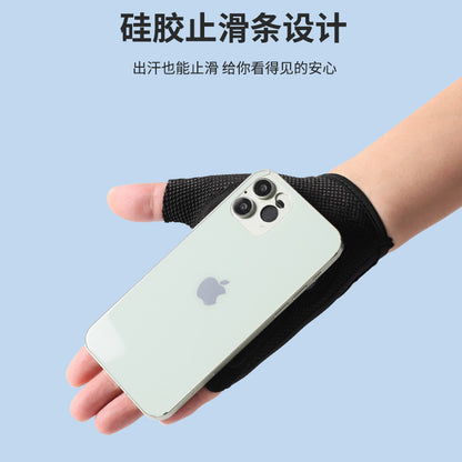 Fitness half finger gloves men and women three-dimensional silicone air cushion shock absorption wear-resistant barbell horizontal bar training anti-cocoon non-slip Sports - image 4