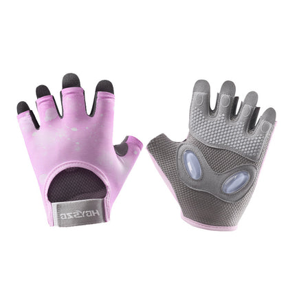 Fitness half finger gloves men and women three-dimensional silicone air cushion shock absorption wear-resistant barbell horizontal bar training anti-cocoon non-slip Sports - image 5