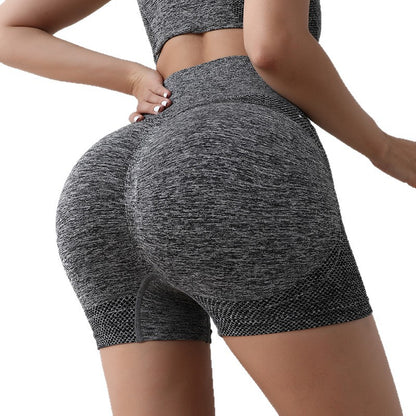 Cross-Border Yoga Sports Shorts for Women, High-Waisted Belly-Controlling Stretch Tights, Peach Butt Seamless Quick-Drying Fitness Thin Pants for Women - image 5