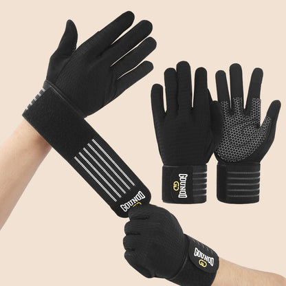 New full finger fitness gloves sports breathable wristband wear-resistant Barbell equipment weightlifting iron sports gloves - image 1