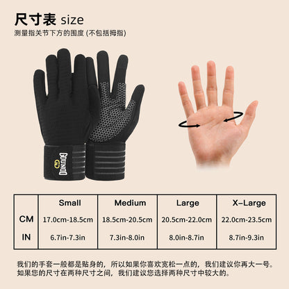 New full finger fitness gloves sports breathable wristband wear-resistant Barbell equipment weightlifting iron sports gloves - image 3