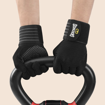 New full finger fitness gloves sports breathable wristband wear-resistant Barbell equipment weightlifting iron sports gloves - image 4